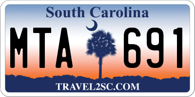 SC license plate MTA691
