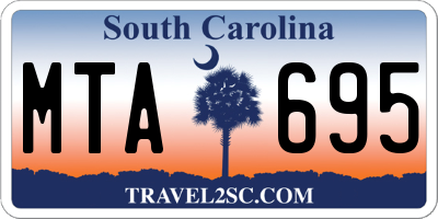 SC license plate MTA695