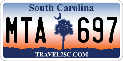 SC license plate MTA697