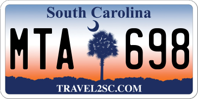 SC license plate MTA698