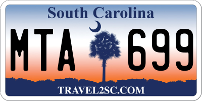 SC license plate MTA699