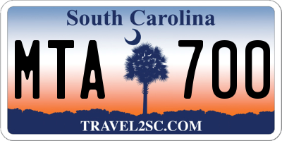 SC license plate MTA700