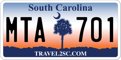 SC license plate MTA701