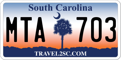 SC license plate MTA703