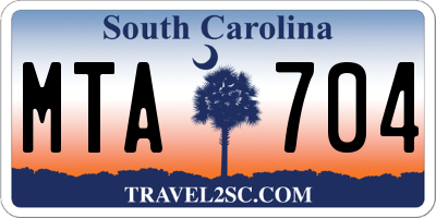 SC license plate MTA704