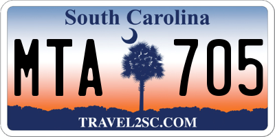 SC license plate MTA705