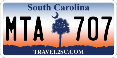SC license plate MTA707