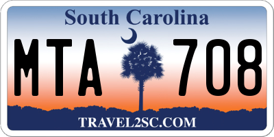 SC license plate MTA708