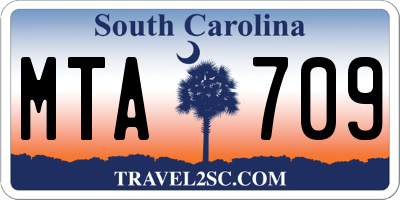 SC license plate MTA709