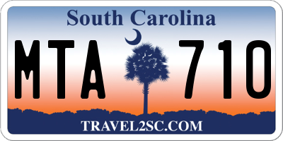 SC license plate MTA710