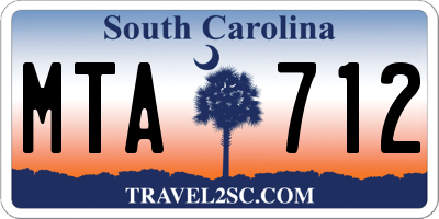 SC license plate MTA712