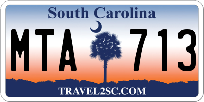 SC license plate MTA713