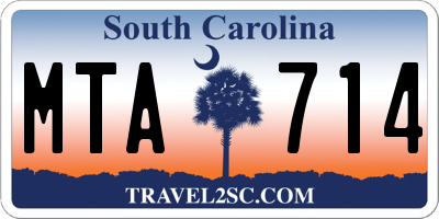 SC license plate MTA714