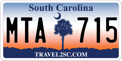 SC license plate MTA715
