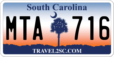 SC license plate MTA716