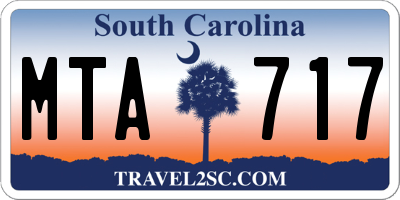 SC license plate MTA717
