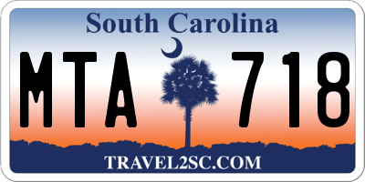 SC license plate MTA718