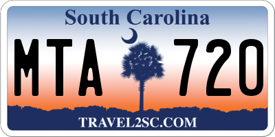 SC license plate MTA720
