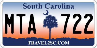 SC license plate MTA722