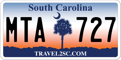 SC license plate MTA727