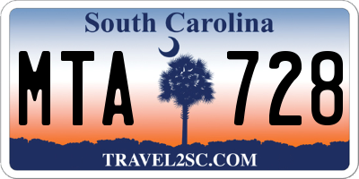 SC license plate MTA728