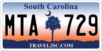 SC license plate MTA729