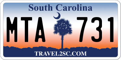 SC license plate MTA731