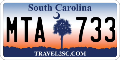 SC license plate MTA733