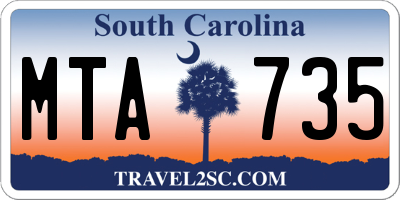 SC license plate MTA735