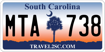 SC license plate MTA738