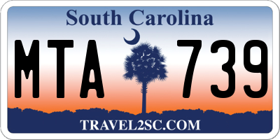 SC license plate MTA739