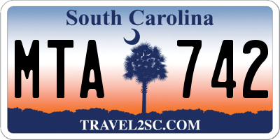 SC license plate MTA742