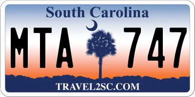 SC license plate MTA747