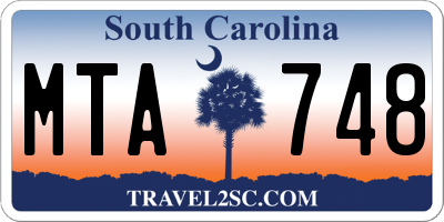 SC license plate MTA748