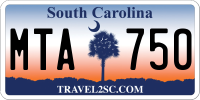 SC license plate MTA750