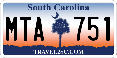 SC license plate MTA751