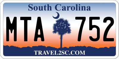 SC license plate MTA752