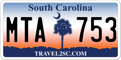 SC license plate MTA753
