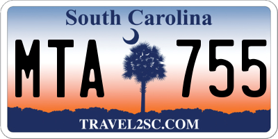 SC license plate MTA755