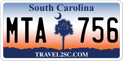 SC license plate MTA756