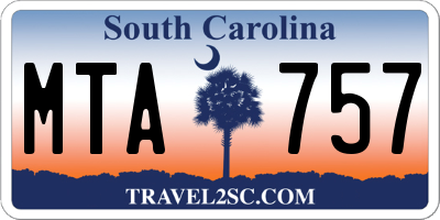 SC license plate MTA757