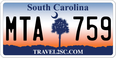 SC license plate MTA759