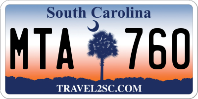 SC license plate MTA760