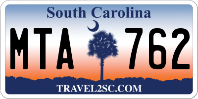 SC license plate MTA762