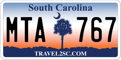 SC license plate MTA767