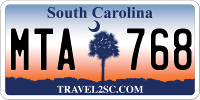 SC license plate MTA768