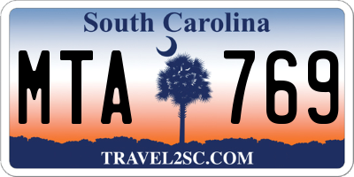SC license plate MTA769