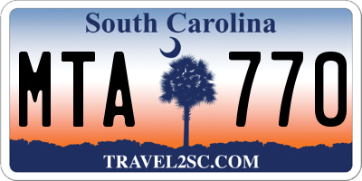 SC license plate MTA770