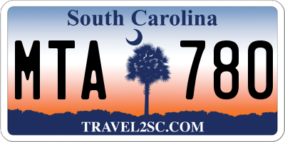 SC license plate MTA780