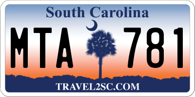 SC license plate MTA781